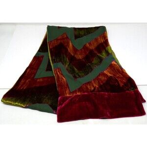 Multicolor Wool Rayon Silk Scarf